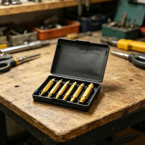 Screw Extractor Drill Bit Set – Professional Drill Bit Kit for Stripped and Broken Screw Removal (6Pcs) in Kuwait