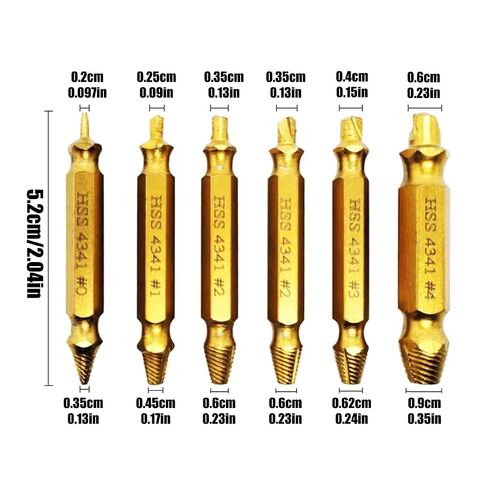 Screw Extractor Drill Bit Set – Professional Drill Bit Kit for Stripped and Broken Screw Removal (6Pcs) in Kuwait