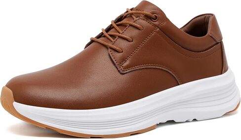 Men's Orthopedic Walking Dress Shoes - Comfortable Arch Support Plantar Fasciitis Classic Formal Leather Oxford - Casual Classic Flat Feet Orthotics Sneakers for Foot and Heel Pain Relief in Kuwait