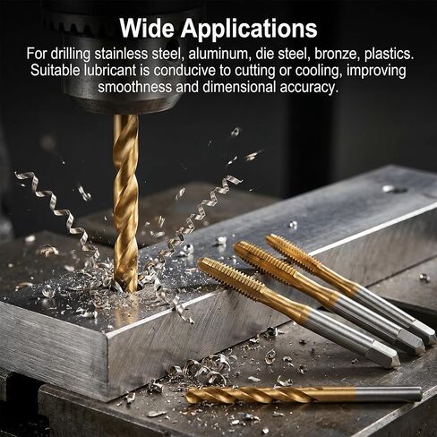 M6 Tap and 5.0mm Drill Bit Kit, M6x1.0 Taps HSS Metric Drill and Tap Set Combination of Drills and Taps Kit for Metal for Drilling and Tapping Machine Screws on Stainless Steel, Alloy Steel (4Pcs) in Kuwait