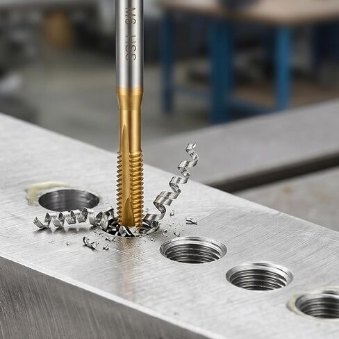 M6 Tap and 5.0mm Drill Bit Kit, M6x1.0 Taps HSS Metric Drill and Tap Set Combination of Drills and Taps Kit for Metal for Drilling and Tapping Machine Screws on Stainless Steel, Alloy Steel (4Pcs) in Kuwait