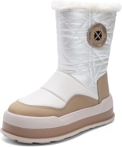 OKOMO Winter Boots for Women Snow Boots Anti-Slip Classic Warm Fleece Lined Zippers for Outdoor Hiking Walking Shoes in Kuwait