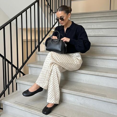 CUSHIONAIRE Maki Tabi Flats for Women, Split Toe Ballet Flats with Flexible Sole and Cushioned Footbed in Kuwait
