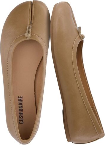 CUSHIONAIRE Maki Tabi Flats for Women, Split Toe Ballet Flats with Flexible Sole and Cushioned Footbed in Kuwait