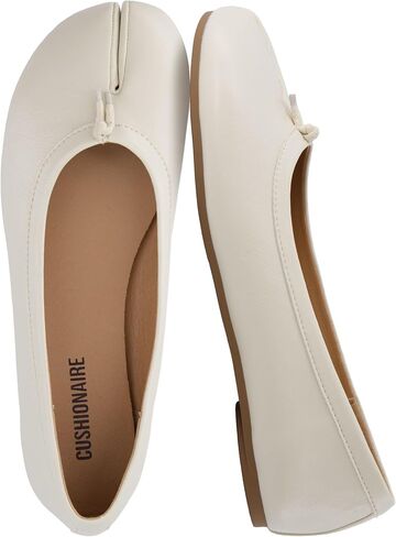 CUSHIONAIRE Maki Tabi Flats for Women, Split Toe Ballet Flats with Flexible Sole and Cushioned Footbed in Kuwait