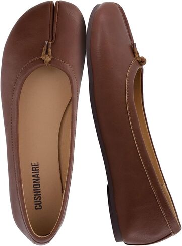 CUSHIONAIRE Maki Tabi Flats for Women, Split Toe Ballet Flats with Flexible Sole and Cushioned Footbed in Kuwait