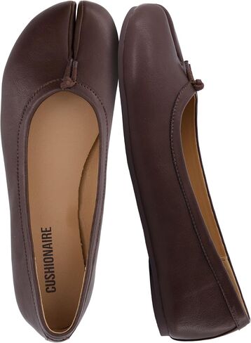 CUSHIONAIRE Maki Tabi Flats for Women, Split Toe Ballet Flats with Flexible Sole and Cushioned Footbed in Kuwait