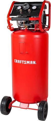 Craftsman Air Compressor，26 Gallon Portable Air Compressor 1.8HP 5.0 CFM@90PSI Oil Free Induction Motor, Max 150 PSI Pressure Powerful High Capacity 1000H Long Life Cycle, Red,CMXECXA3332643 in Kuwait