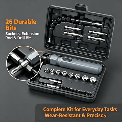 Oulaiide 26-in-1 Electric Screwdriver Kit, 4V | Rechargeable, Cordless in Kuwait