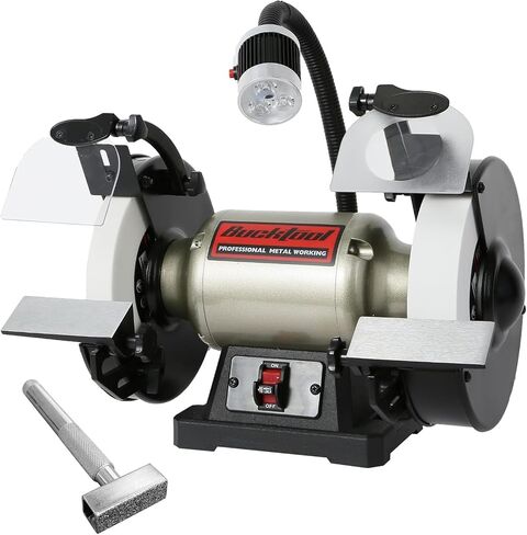 BUCKTOOL 8 Inch 3/4 HP Low-Speed Bench Grinder fit CBN Wheel Professional Wobble-free Wheel Grinder TDS-200C4HL in Kuwait