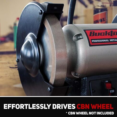 BUCKTOOL 8 Inch 3/4 HP Low-Speed Bench Grinder fit CBN Wheel Professional Wobble-free Wheel Grinder TDS-200C4HL in Kuwait
