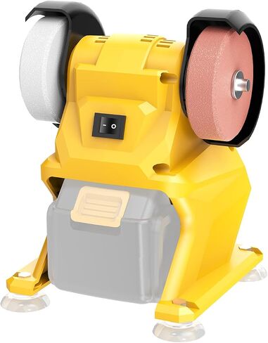Mini Bench Grinder Compatible with Dewalt 20V Battery(No Battery) | Cordless Bench Grinder with Dual Grinding Wheels for Sharpen Knives, Drills, Steel, Rust Removal in Kuwait