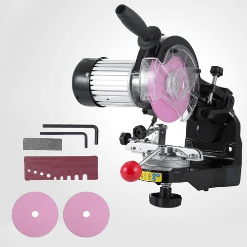 Electric Chainsaw Sharpener, 230W Bench Chain Grinder 3000 RPM, 145mm Grinding Wheel Adjustable Angle Universal Saw Chain Sharpening Tool for All Chainsaw in Kuwait