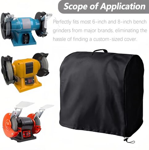 Bench Grinder Cover, 420D Oxford Waterproof Dust Covers for Most 6 Inch and 8 Inch Bench Grinders, for Storage in Workshops, Garages, Job Sites or Outdoor Areas in Kuwait
