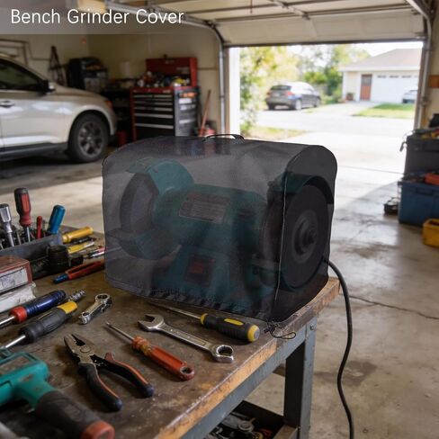Bench Grinder Cover, 420D Oxford Waterproof Dust Covers for Most 6 Inch and 8 Inch Bench Grinders, for Storage in Workshops, Garages, Job Sites or Outdoor Areas in Kuwait