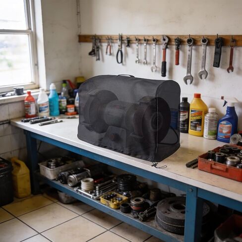 Bench Grinder Cover, 420D Oxford Waterproof Dust Covers for Most 6 Inch and 8 Inch Bench Grinders, for Storage in Workshops, Garages, Job Sites or Outdoor Areas in Kuwait