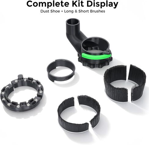 CNC Dust Shoe for 65mm & 69mm Spindles, Dual Brush, 1.5in Port | Improves CNC dust collection with 65/69mm spindle fit, dual brush sealing, magnetic access and quick-lock installation. in Kuwait