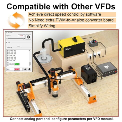 FoxAlien PWM Smart Relay Socket for CNC Router Machines, VFD Spindles, Dust Collector, Air Assist Pump and Engraving Module Connecting in Kuwait
