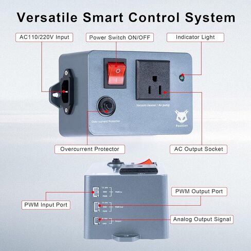 FoxAlien PWM Smart Relay Socket for CNC Router Machines, VFD Spindles, Dust Collector, Air Assist Pump and Engraving Module Connecting in Kuwait