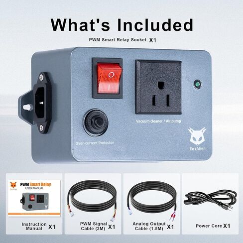 FoxAlien PWM Smart Relay Socket for CNC Router Machines, VFD Spindles, Dust Collector, Air Assist Pump and Engraving Module Connecting in Kuwait