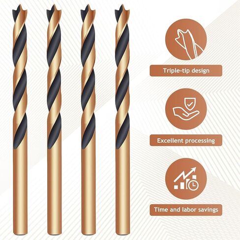 25Pcs Metric Drill Bit Set, HSS Brad Point Drill Bit Set, 1-13mm (0.5mm Step) Brad Point Drill Bits for Woodworking, Wood Drill Bits for Hardwood Softwood with Storage Case in Kuwait