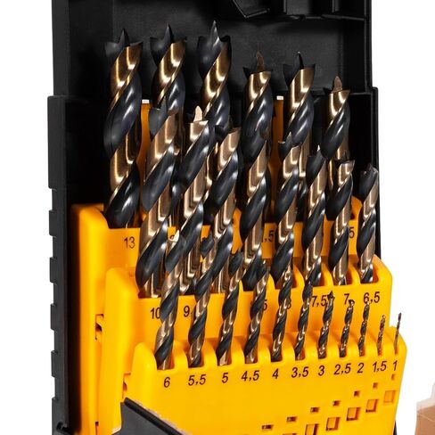 25Pcs Metric Drill Bit Set, HSS Brad Point Drill Bit Set, 1-13mm (0.5mm Step) Brad Point Drill Bits for Woodworking, Wood Drill Bits for Hardwood Softwood with Storage Case in Kuwait