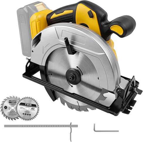 7-1/4" Circular Saw Compatible with Dewalt 20V Max Battery(No Battery) | Cordless Circular Saws with 2 Blades (40T&24T), 0-45°Bevel, 7000RPM for Wood PVC Cutting in Kuwait