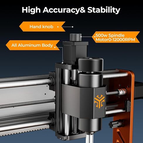 CNC Router Machine, ACMER Ascarva 3 S 500W CNC Milling Machine, Working Area 11.81" x 7.09" x 3.07" for Wood Plastic Metal Acrylic MDF Nylon Carving Cutting in Kuwait