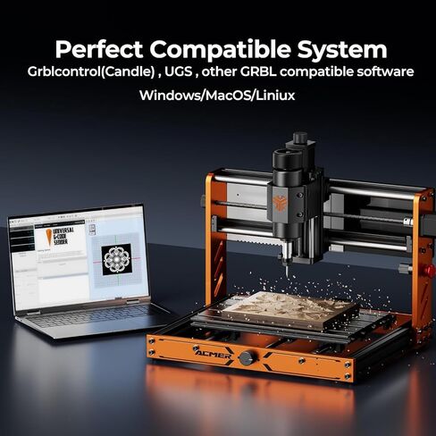 CNC Router Machine, ACMER Ascarva 3 S 500W CNC Milling Machine, Working Area 11.81" x 7.09" x 3.07" for Wood Plastic Metal Acrylic MDF Nylon Carving Cutting in Kuwait