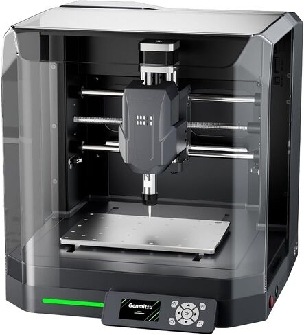 Genmitsu Cubiko Desktop CNC Router Machine with Enclosure, PCB Milling & Wood Engraving CNC for Makers and Hobbyists, Auto Z-Probing, WiFi/APP Control, GRBL Compatible in Kuwait