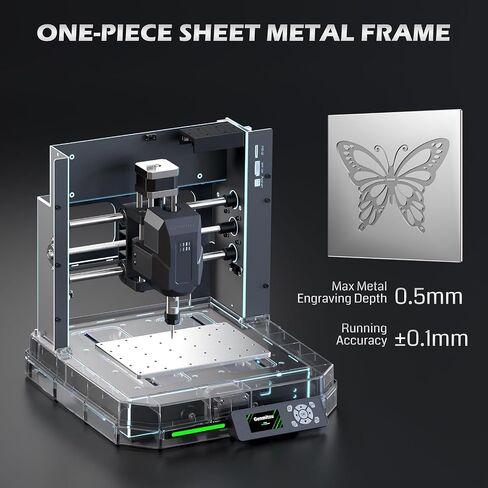 Genmitsu Cubiko Desktop CNC Router Machine with Enclosure, PCB Milling & Wood Engraving CNC for Makers and Hobbyists, Auto Z-Probing, WiFi/APP Control, GRBL Compatible in Kuwait