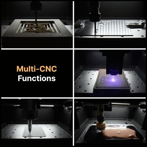 Genmitsu Cubiko Desktop CNC Router Machine with Enclosure, PCB Milling & Wood Engraving CNC for Makers and Hobbyists, Auto Z-Probing, WiFi/APP Control, GRBL Compatible in Kuwait