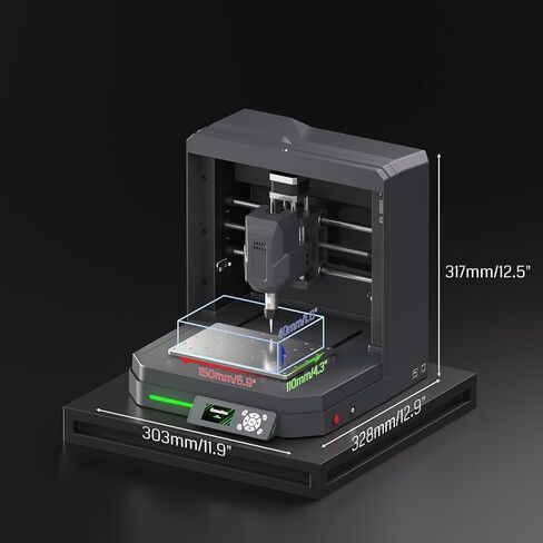 Genmitsu Cubiko Desktop CNC Router Machine with Enclosure, PCB Milling & Wood Engraving CNC for Makers and Hobbyists, Auto Z-Probing, WiFi/APP Control, GRBL Compatible in Kuwait