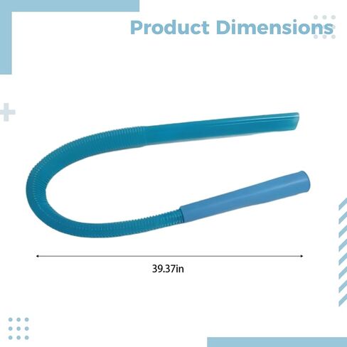 Dryer Vent Cleaner Kit, Blue Flexible Hose, Universal Vacuum Attachment, Ideal Length for Easy Handling, Fits Many Vacuum Models, Helps Improve Dryer Efficiency in Kuwait