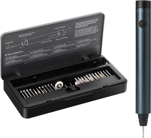 xTool Selected Engraving Pen, Cordless 5-in-1 Rotary Tool for All Materials | 50+ surfaces include glass; 12,000–25,000 RPM 5-speed motor; 160 gf·cm of anti-twist torque; in Kuwait