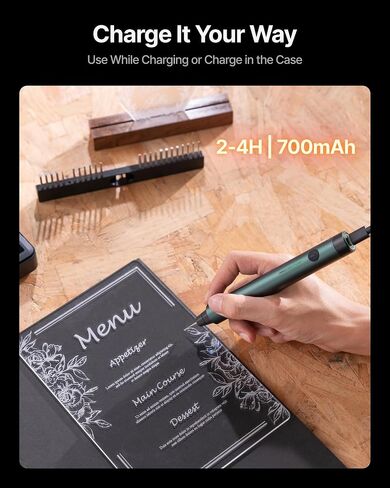 xTool Selected Engraving Pen, Cordless 5-in-1 Rotary Tool for All Materials | 50+ surfaces include glass; 12,000–25,000 RPM 5-speed motor; 160 gf·cm of anti-twist torque; in Kuwait