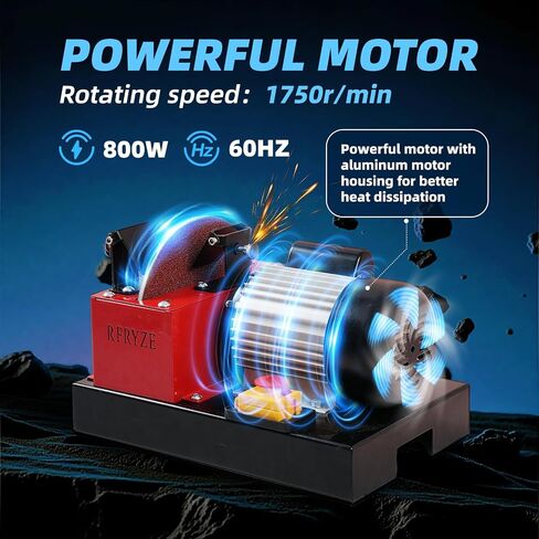 800W Lawn Mower Blade Sharpener, 1.09HP Bench Grinder with 9-Inch Ceramic Grinding Wheel, Multi-Angle Sharpening & Rust Removal Wheel for High Lift, Low Lift, Gator & Flat Blades in Kuwait