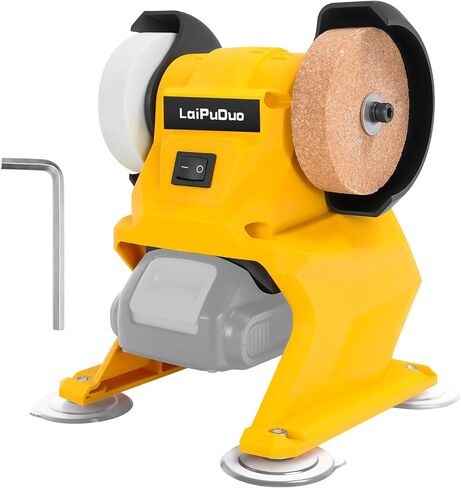 Cordless Mini Bench Grinder Polisher Compatible with Dewalt 20V Battery,5500 RPM Household Grinding Wheels,Dual Grinding Wheels for Sharpen Knives, Rust Removal, Drills, polishing(No Battery) in Kuwait