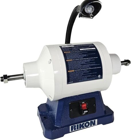 RIKON 80-808M 8 inch Low Speed Bench Grinder, 1 HP, 1,750 RPM, with Cast Iron Base for Woodworking and Sharpening, Grinding Wheels Not Included in Kuwait