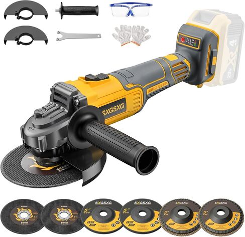 Cordless Angle Grinder for Dewalt 20v Max Battery, Brushless Cordless Grinder Tool 4 1/2", Variable Speed, Electric Power 20v Angle Grinder Tool for Grinding Cutting Polishing (Battery Not Included) in Kuwait