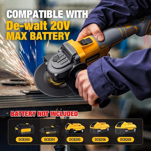 Cordless Angle Grinder for Dewalt 20v Max Battery, Brushless Cordless Grinder Tool 4 1/2", Variable Speed, Electric Power 20v Angle Grinder Tool for Grinding Cutting Polishing (Battery Not Included) in Kuwait