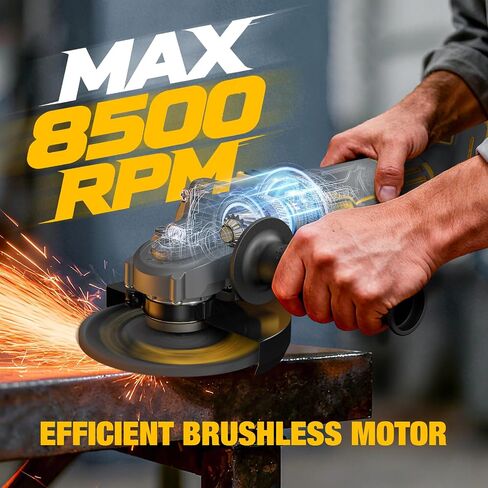 Cordless Angle Grinder for Dewalt 20v Max Battery, Brushless Cordless Grinder Tool 4 1/2", Variable Speed, Electric Power 20v Angle Grinder Tool for Grinding Cutting Polishing (Battery Not Included) in Kuwait