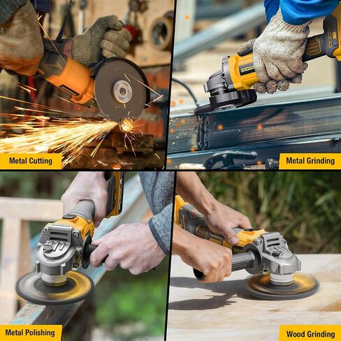 Cordless Angle Grinder for Dewalt 20v Max Battery, Brushless Cordless Grinder Tool 4 1/2", Variable Speed, Electric Power 20v Angle Grinder Tool for Grinding Cutting Polishing (Battery Not Included) in Kuwait
