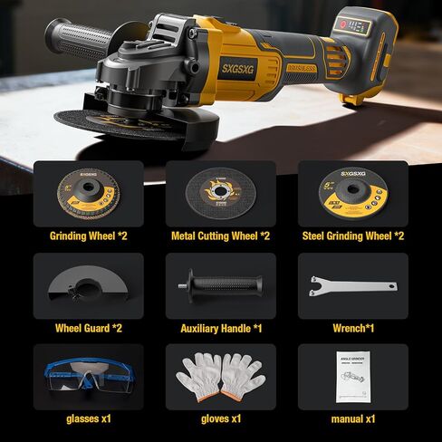 Cordless Angle Grinder for Dewalt 20v Max Battery, Brushless Cordless Grinder Tool 4 1/2", Variable Speed, Electric Power 20v Angle Grinder Tool for Grinding Cutting Polishing (Battery Not Included) in Kuwait