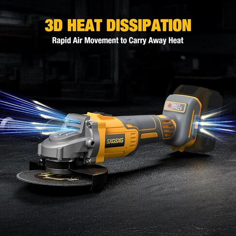 Cordless Angle Grinder for Dewalt 20v Max Battery, Brushless Cordless Grinder Tool 4 1/2", Variable Speed, Electric Power 20v Angle Grinder Tool for Grinding Cutting Polishing (Battery Not Included) in Kuwait