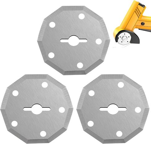 3 Pack 5-Hole Replacement Blades for Electric Scissors, Compatible with 4V Cordless Rotary Cutters, Sharp Steel Blades for Cutting Cardboard, Fabric, and Leather in Kuwait