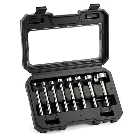 8PCS Forstner Bit Set, Professional Wood Drill Bits for Flat-Bottom & Pocket Holes in Hardwood, Plywood, Plastic in Saudi Arabia