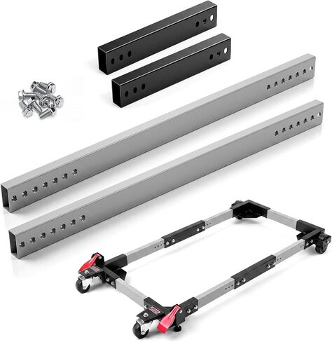 Shimeyao 1 Set 36 Inch Extension Bar Kit for Mobile Base, 1500 Lbs Capacity, Extension Bar Kit with Rails & Couplers, Easy-install Footprint Expander for Mobile Base Systems in Kuwait