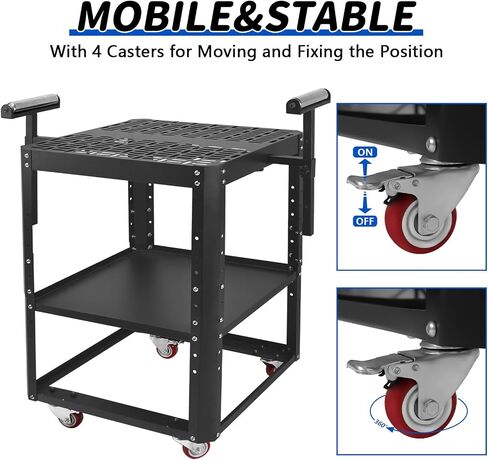 Planer Stand with Wheels, Height Adjustable Miter Saw Stand, Planer Table Stand with Extension Rollers, 550 lbs Load Capacity Power Tool Stand, for Most Planers, Saws, Bench-top Machines, Power Tools in Kuwait
