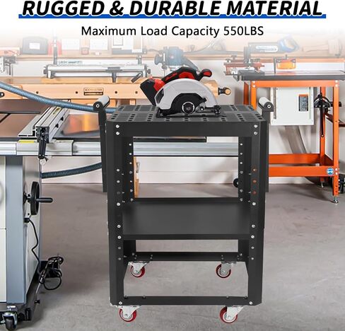 Planer Stand with Wheels, Height Adjustable Miter Saw Stand, Planer Table Stand with Extension Rollers, 550 lbs Load Capacity Power Tool Stand, for Most Planers, Saws, Bench-top Machines, Power Tools in Kuwait